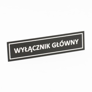 Tabliczka 80x20 mm kolor 05 czarny z grawerem