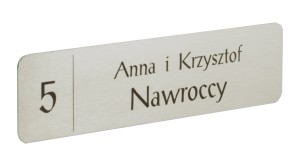 Tabliczka INOX 160x40 mm wzór VELA 
