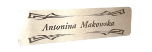 Tabliczka INOX 160x40 mm wzór NIKA2 