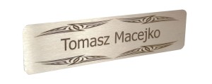 Tabliczka INOX 160x40 mm wzór NIKA3 