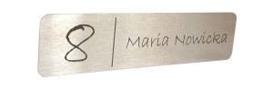 Tabliczka INOX 160x40 mm wzór TELE 
