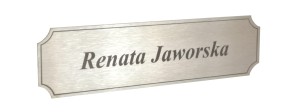 Tabliczka INOX 130X33mm wzór LIGA 