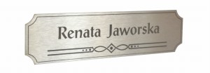 Tabliczka INOX 130X33mm wzór LEKE 