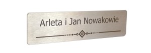 Tabliczka INOX 130X33mm wzór BORG 