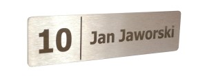 Tabliczka INOX 130X33mm wzór BREK 