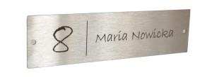 Tabliczka INOX 150X40 mm wzór PALE z otworami mocującymi