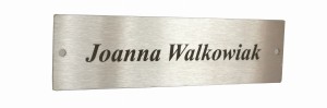 Tabliczka INOX 150X40 mm wzór PURE z otworami mocującymi