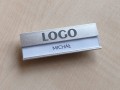 Identyfikator aluminium 70x25 mm MIRA z wymienną karteczką grawer id: 953 2