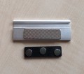 magnes do identyfikatora aluminium 70x25 mm MIRA z wymienną karteczką druk kolor id: 954