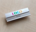 Identyfikator aluminium 70x25 mm MIRA z wymienną karteczką druk kolor id: 954 3