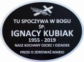 grawerowana tablica na grób aluminium czernione nagrobna owal 6 a