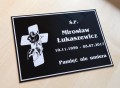 grawerowana tablica na grób aluminium czernione nagrobna prostokąt 3 b