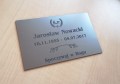 grawerowana srebrna tablica na grób laminat grawerski srebrny nagrobna prostokąt 1 b
