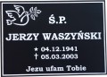 grawerowana czarna tablica na grób laminat grawerski czarny nagrobna prostokąt 2 a