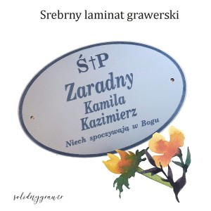Tabliczka nagrobna z laminatu 210x140 mm grawerowana,na cmentarz
