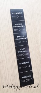 Panel urządzenia 300x55 mm z laminatu grawerskiego