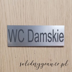 Tabliczka WC TOALETA DAMSKA 140x50mm