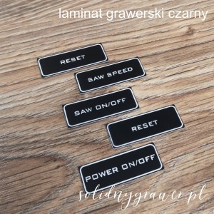 Tabliczka opisowa z laminatu 40x15 mm grawer laserem 10 szt.