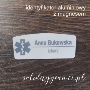 Identyfikator aluminiowy dla ratownika magnes 