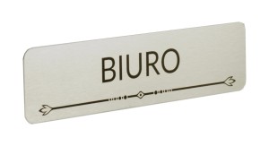 Tabliczka INOX 160x40 mm wzór RUGE 