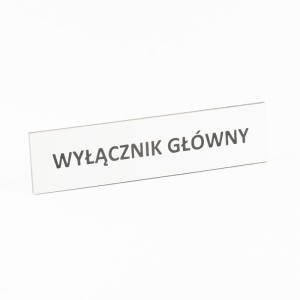 Tabliczka 80x20 mm kolor 06 biały z grawerem