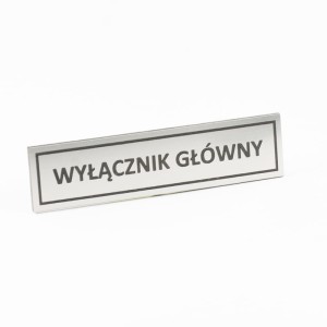 Tabliczka 80x20 mm kolor 04 srebrny mat z grawerem