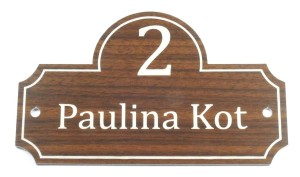 Tabliczka Woodi 140x85 mm kolor 21 lam. imitacja drewna