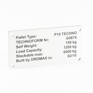 Tabliczka 100x50 mm kolor 06 biały z grawerem