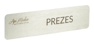 Tabliczka INOX 160x40 mm wzór ROGU 